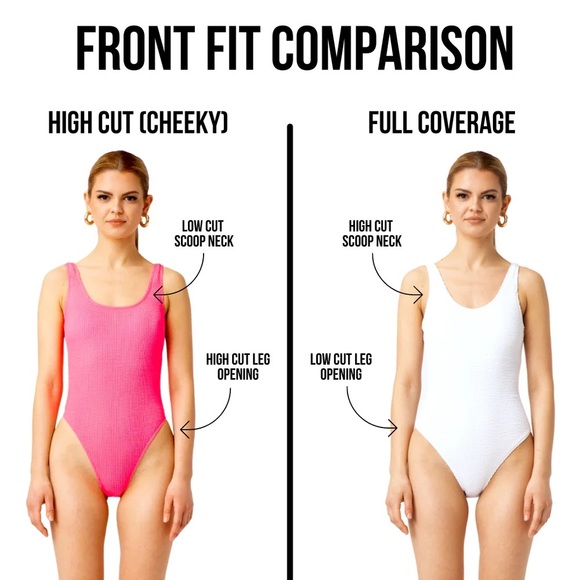 Shady Lady CRINKLE ONE PIECE HOT PINK (Cheeky) - Picture 2 of 4